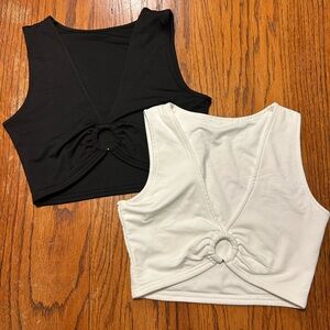 Stylish Black and White Women's Crop Tops